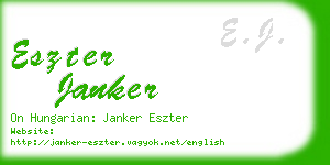 eszter janker business card